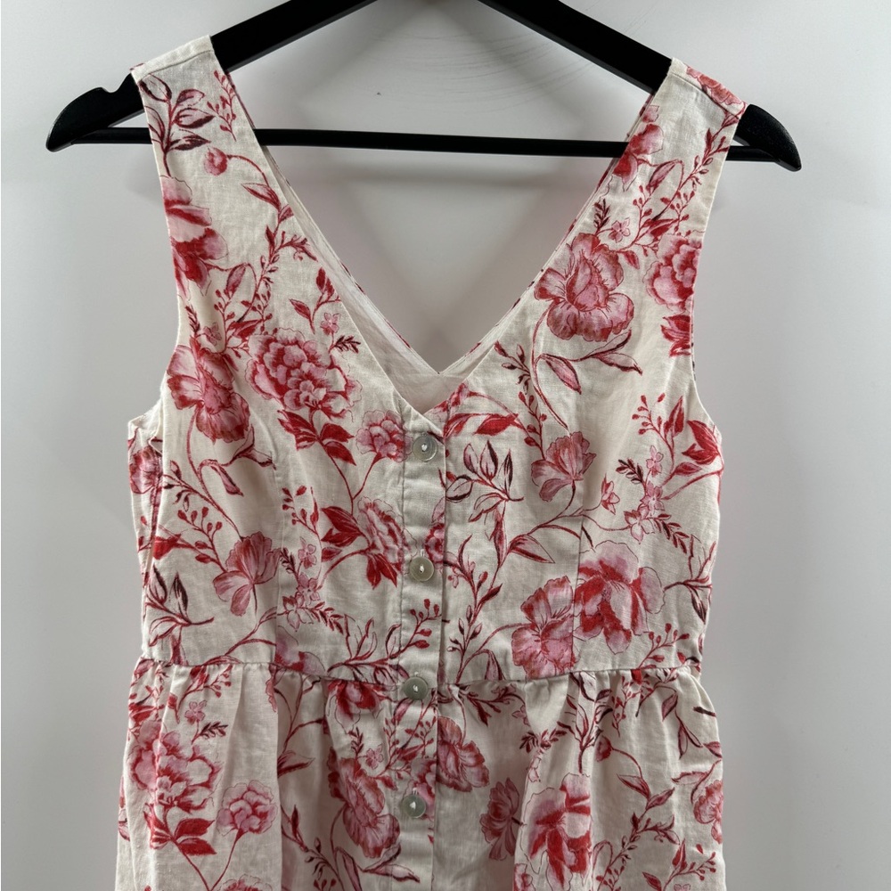 Cynthia Rowley 100% Linen Floral Midi Dress – Women’s Size 4 - Picture 2 of 9